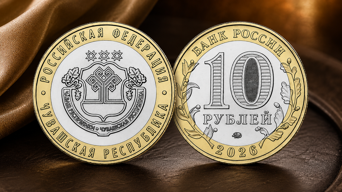Монета 10 рублей 2026 «Чувашская Республика»