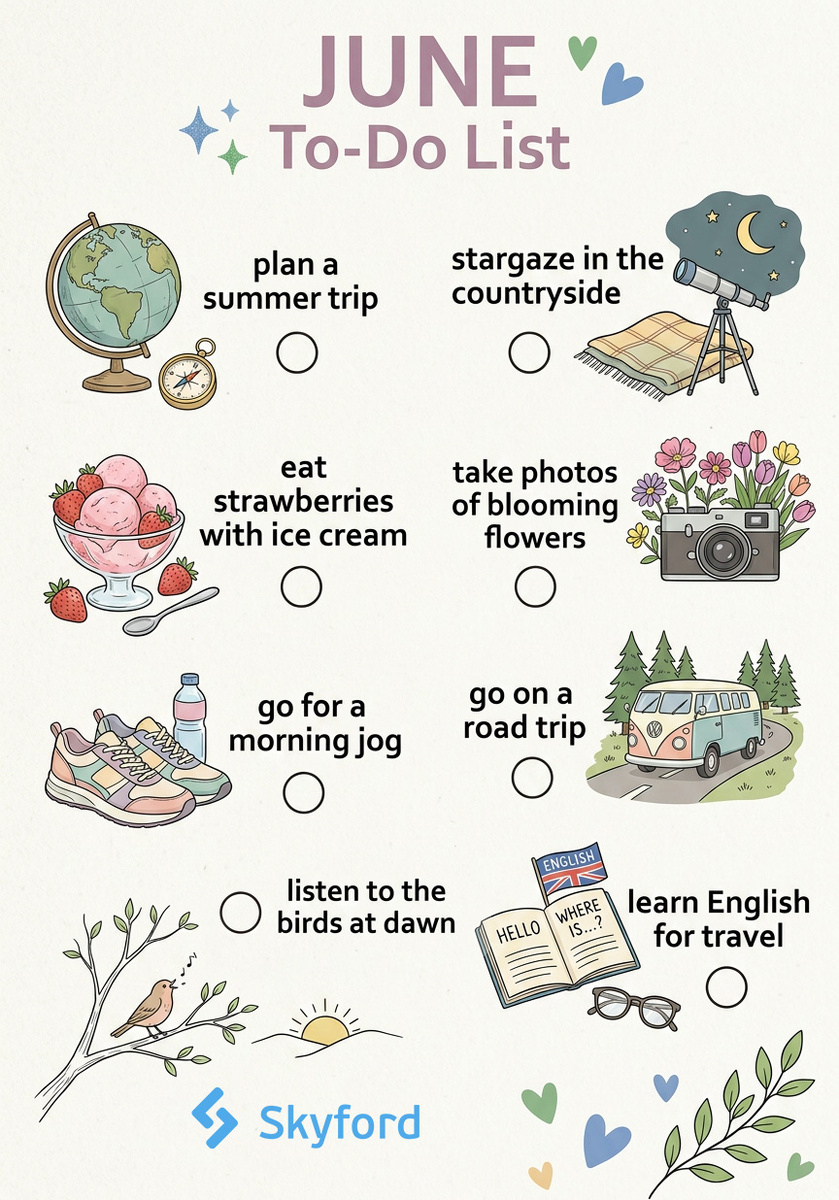 to do list june