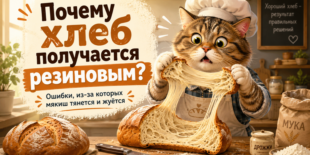 Почему хлеб получается резиновым: ошибки, из-за которых мякиш тянется и жуётся