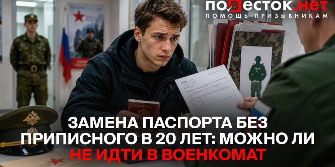 Замена паспорта без приписного в 20 лет: можно ли получить документ и не идти в военкомат