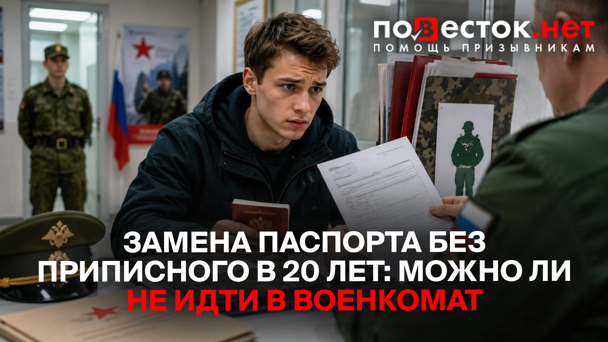 Замена паспорта без приписного в 20 лет: можно ли получить документ и не идти в военкомат