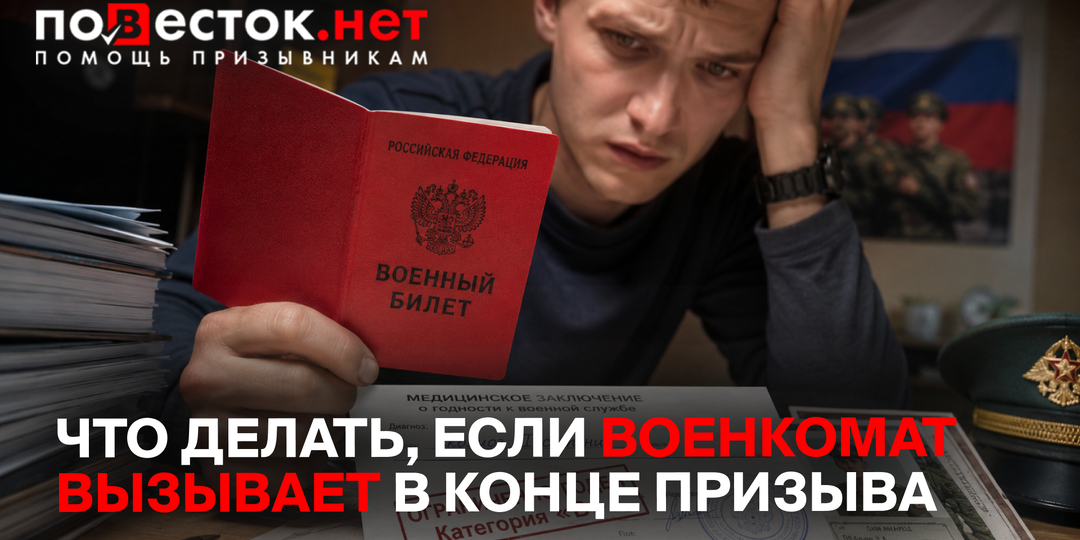 Что делать, если военкомат вызывает в конце призыва