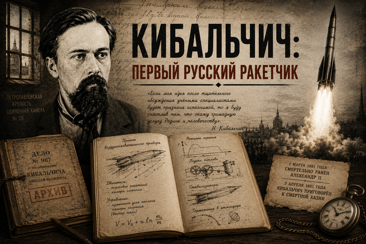 Николай Кибальчич разработал проект ракетного аппарата 
