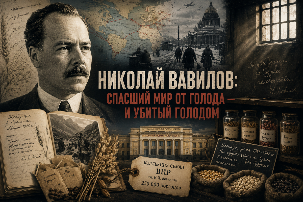 Николай Вавилов создал крупнейшую в мире коллекцию семян