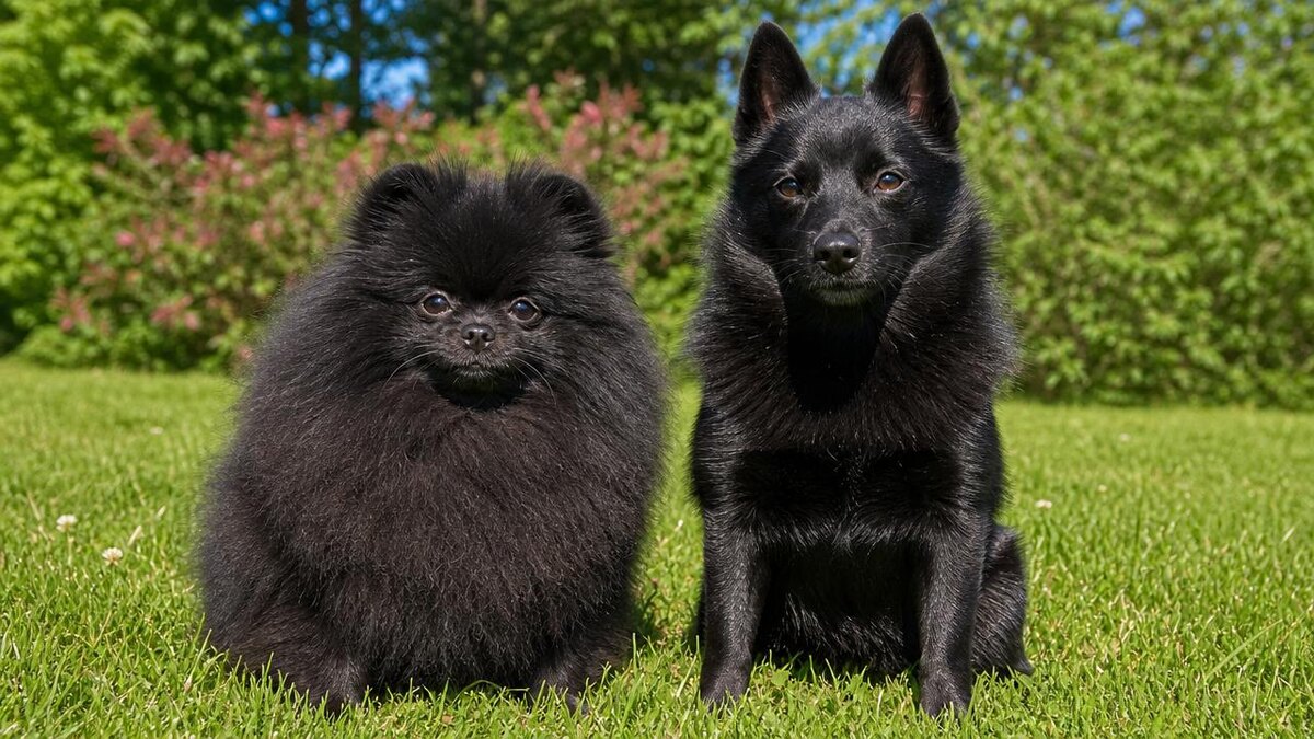 Черный шпиц и шипперке, КотоПёсКин