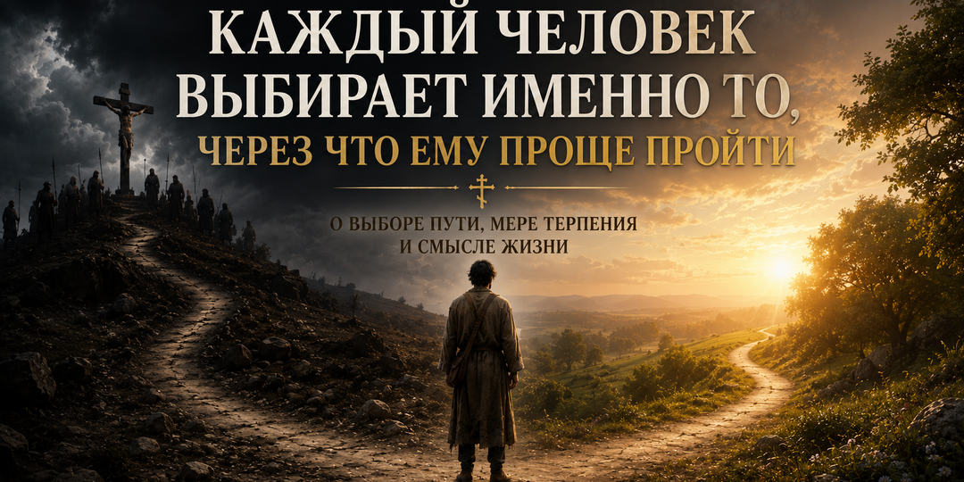 Каждый человек выбирает именно то, через что ему проще пройти