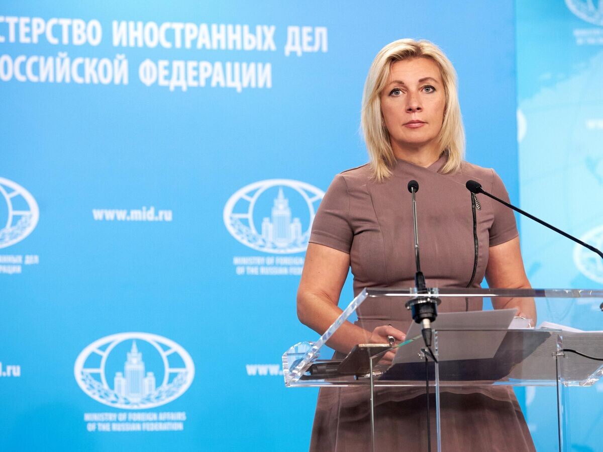    Официальный представитель Министерства иностранных дел России Мария Захарова во время брифинга | © РИА Новости / Пресс-служба МИД РФ