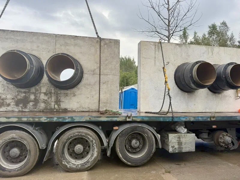 Погрузка НЩО 630*8,0/800 ППУ ПЭ СОДК