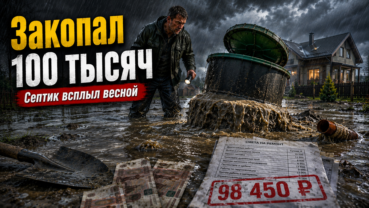 Залило септик «Евролос»: где ошибка и как не потерять до 100 000 рублей на переделках 
