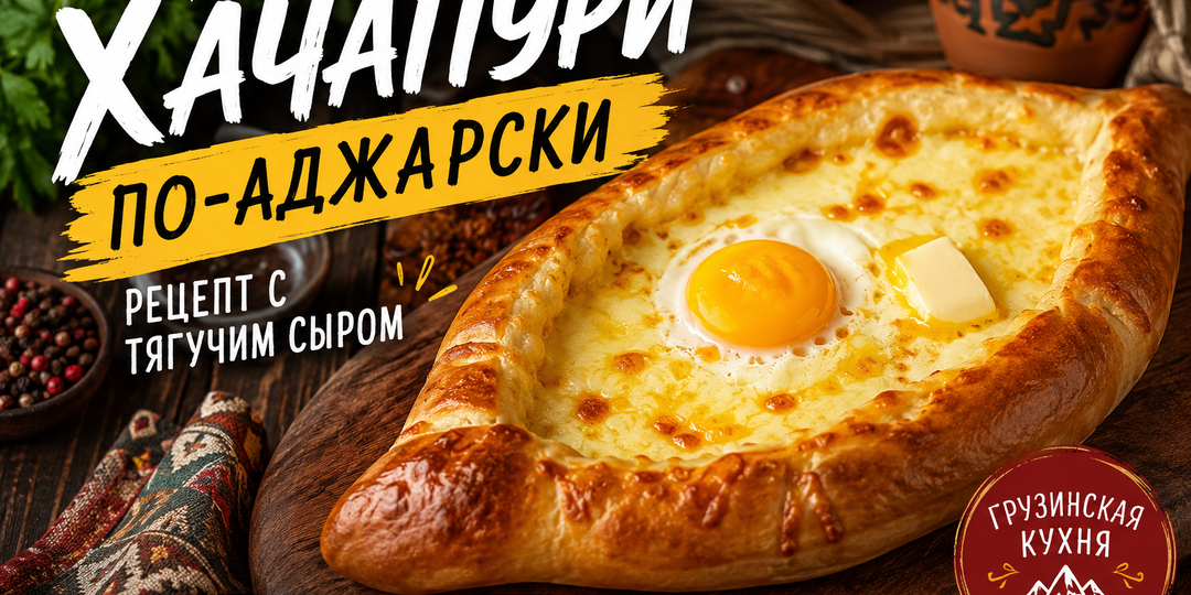 Хачапури по-аджарски — рецепт с тягучим сыром