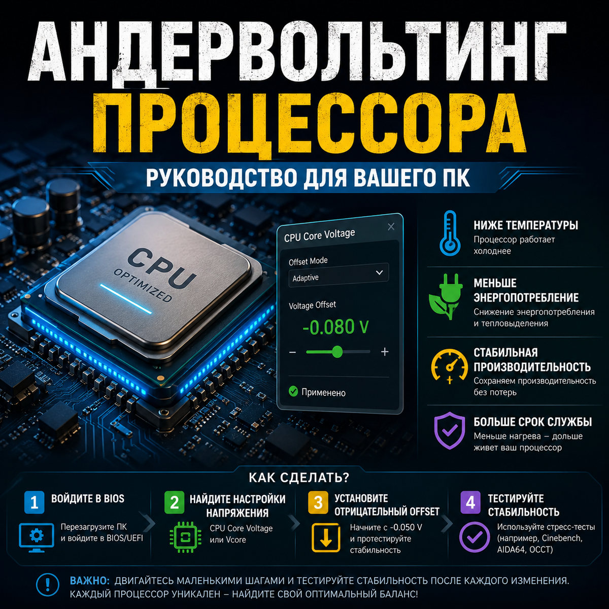 Андервольтинг процессора: Руководство для вашего ПК