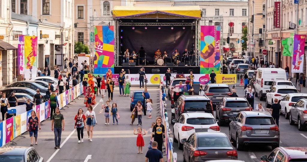 Когда из-за фестиваля перекрыли центр города и теперь там огромные пробки