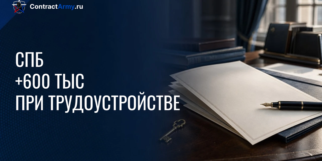 Санкт-Петербург — социальная доплата 600 тысяч контрактнику при трудоустройстве через информпункт ПОВСК