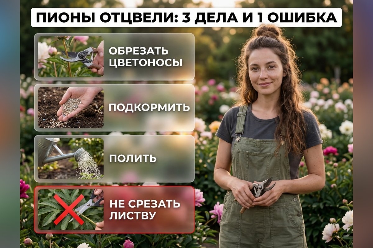     Пионы отцвели: 3 главных дела в июне и одна ошибка, которая «выключит» цветение на год