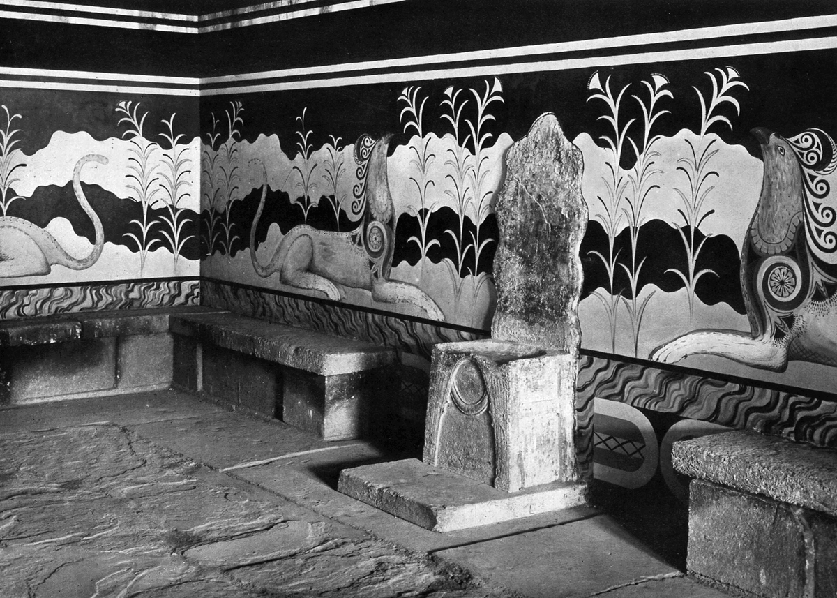 Реконструкция северной стены Тронного зала, выполненная в 1930 году.