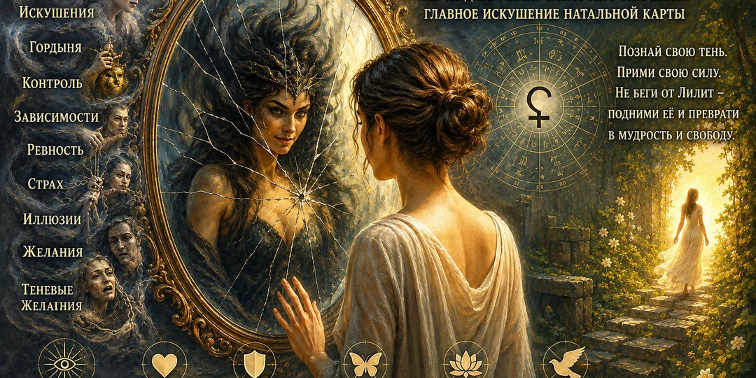 Искаженное зеркало души: как не дать Лилит испортить вам жизнь- главное искушение натальной карты