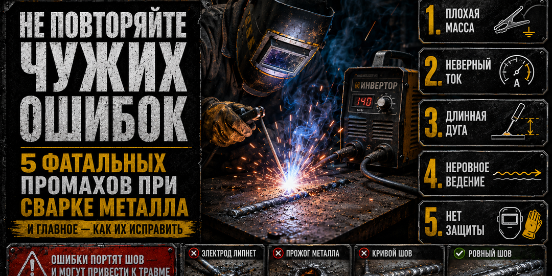 Не повторяйте чужих ошибок: 5 фатальных промахов при сварке металла