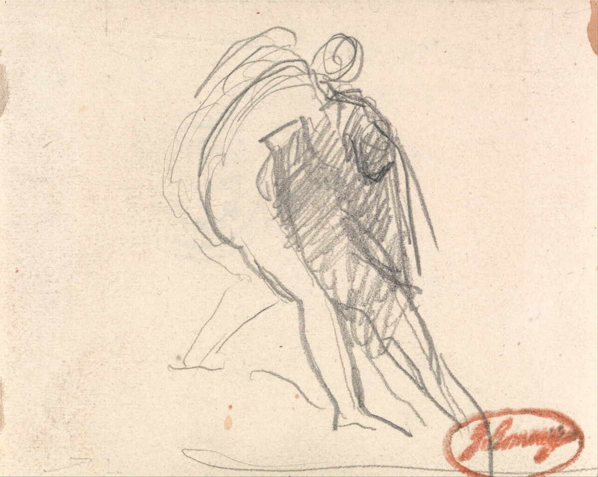 George Romney - Figure Supporting a Fainting. Creazilla. Licence: Public Domain (CC0)