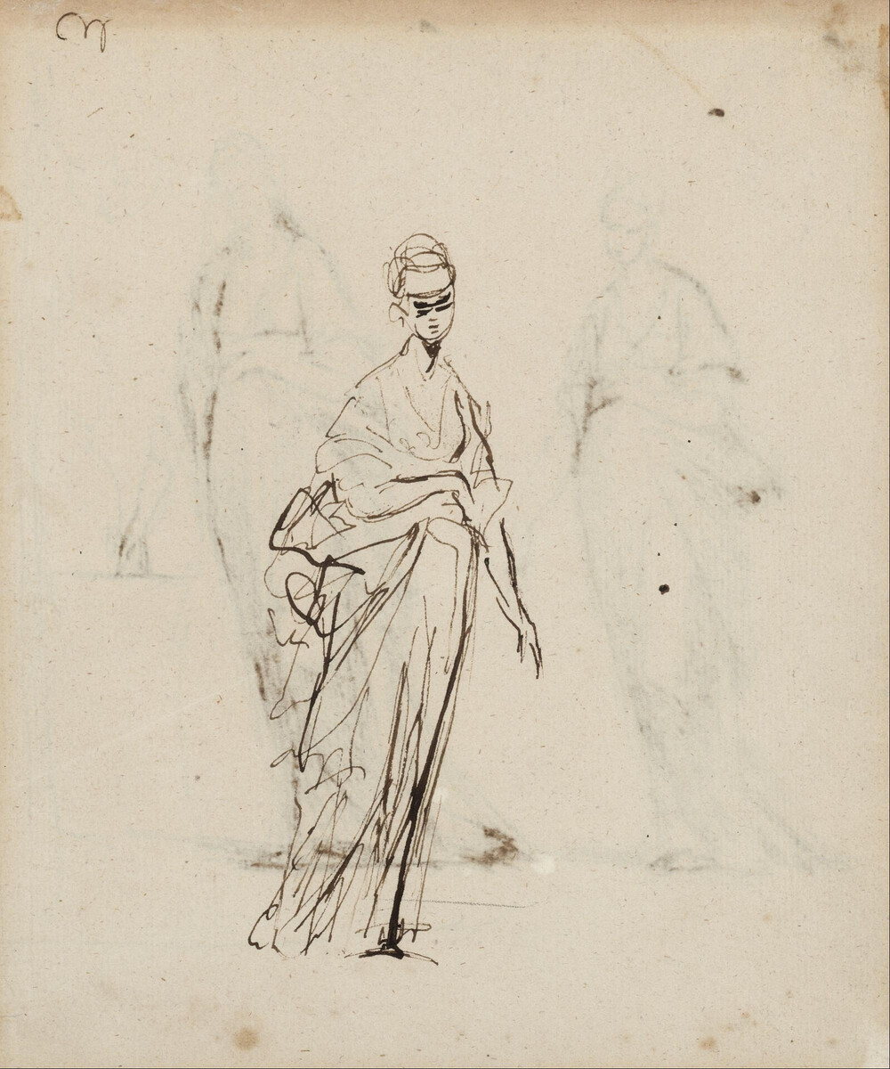 George Romney - Single Female Figure. Creazilla. Licence: Public Domain (CC0).