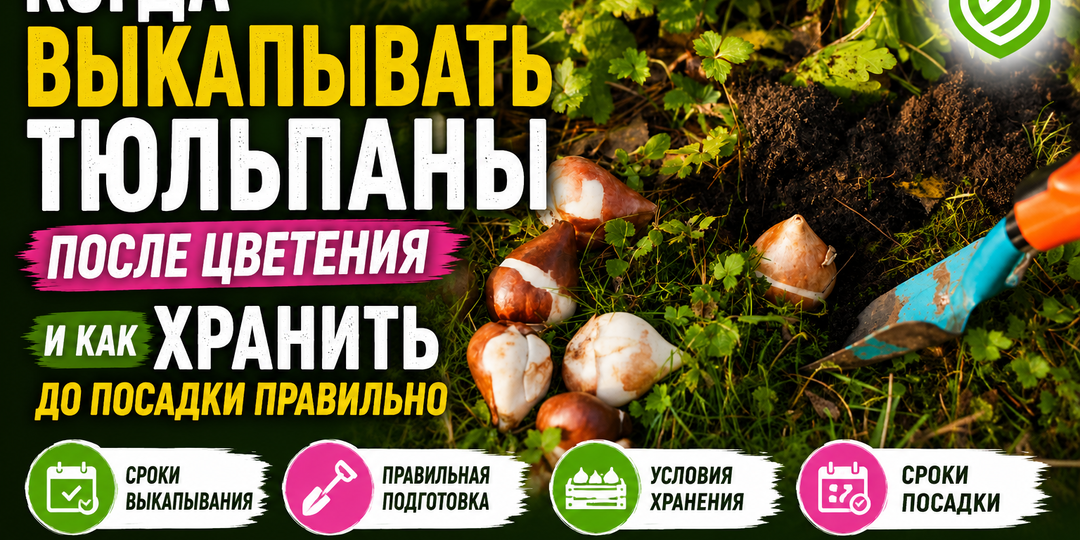 Когда выкапывать тюльпаны после цветения и как хранить до посадки правильно