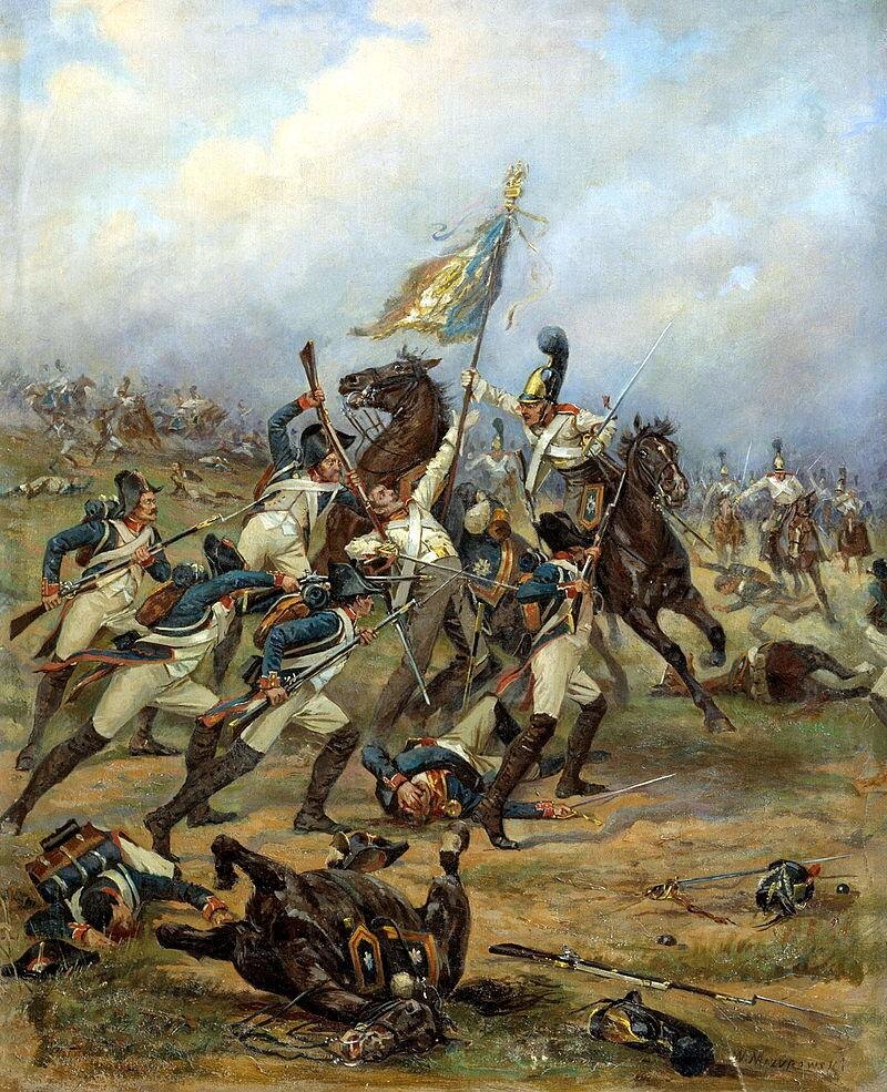 Бой за знамя (битва при Аустерлице). 1910–1912 год. Музей-панорама «Бородинская битва», Москва