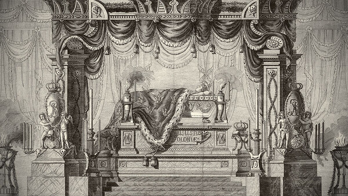 Прощание с королём в Мраморном дворце Петербурга. Гравюра, 1798 г.  📷
