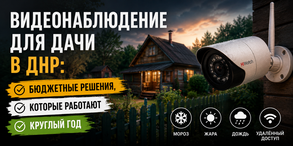 Видеонаблюдение для дачи в ДНР