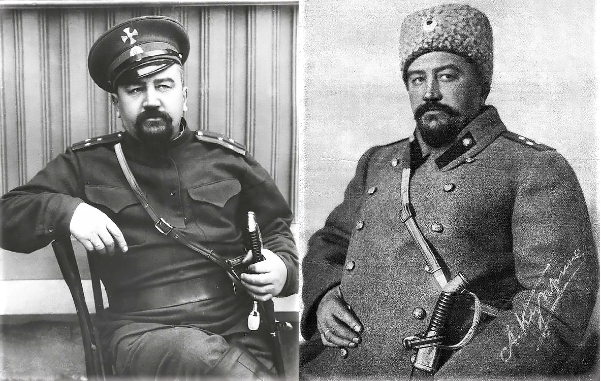 Куприн в военной форме в 1914 году и Поручик Куприн в 1914 году.
