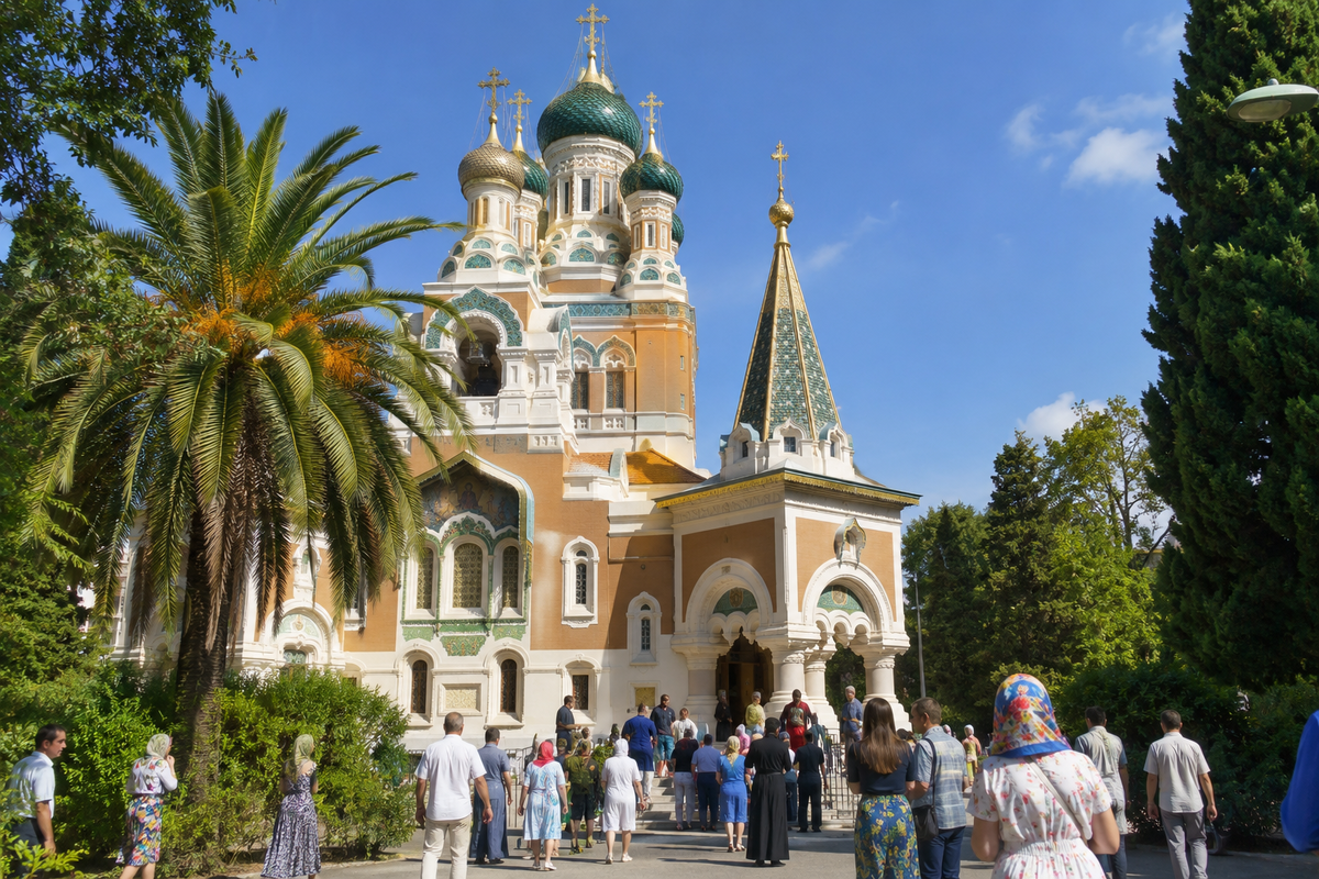 Николаевский собор (Cathédrale Orthodoxe Russe Saint-Nicolas) — 1912 год, Ницца, Франция