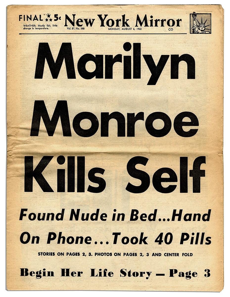 ��������� �New York Mirror� �� 6 ������� 1962 ����, ���������� � � ������ ������� ����� / ru.wikipedia.org