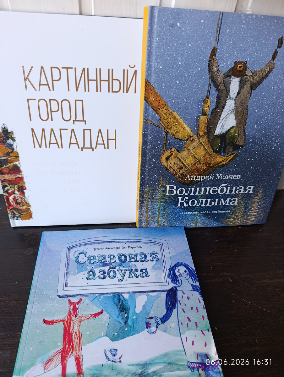 Книги для детей о Колыме издательства «Охотник» (Картинный город Магадан купила на Авито втридорога, остальные непосредственно в издательстве по адекватной цене).