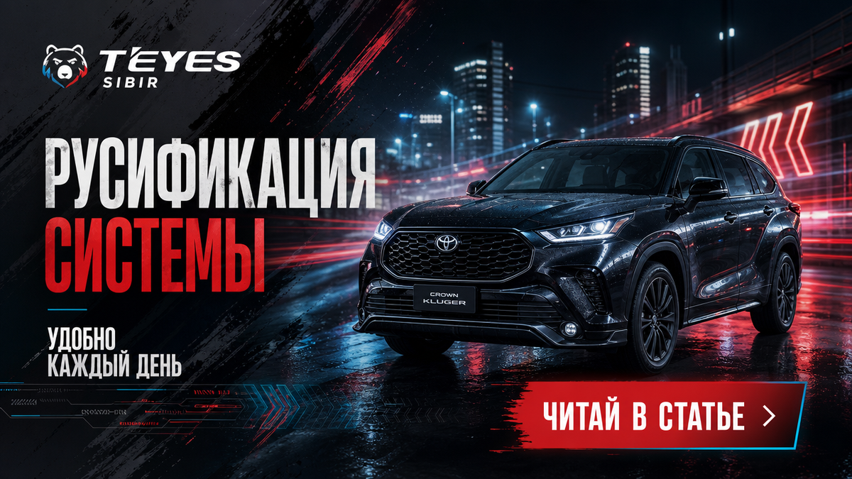 Русификация Toyota Crown Kluger 2023+ из Китая в Новосибирске