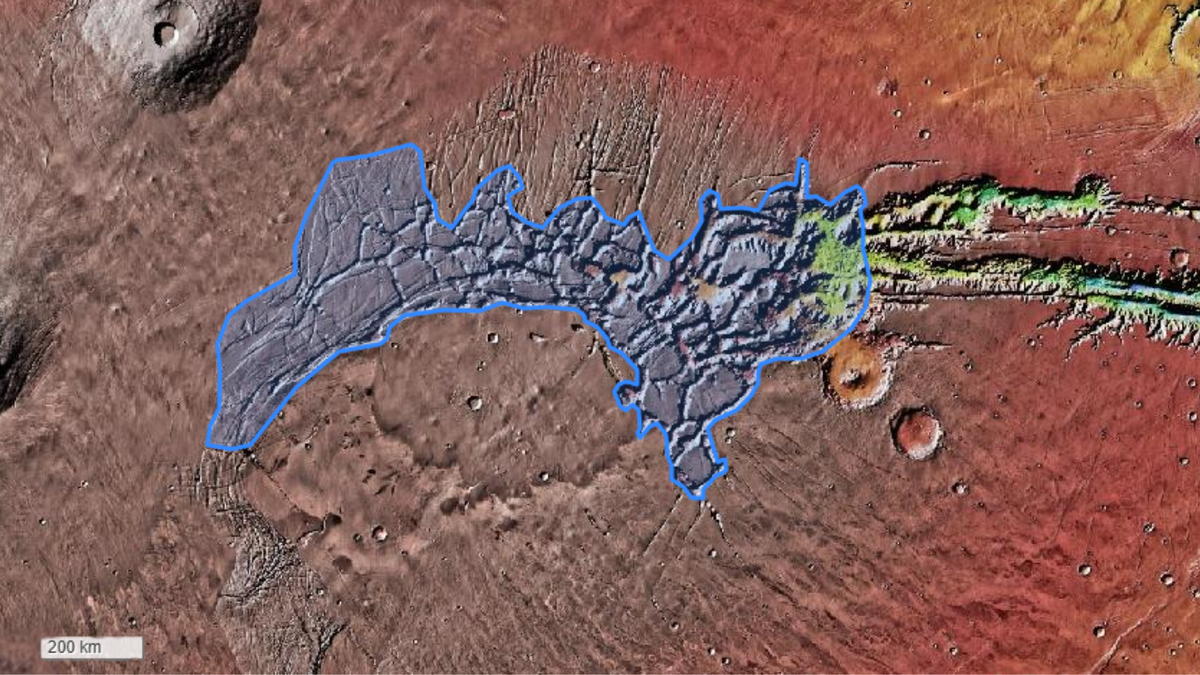 Noctis Labyrinthus. Марс. Источник: planetarynames.wr.usgs.gov