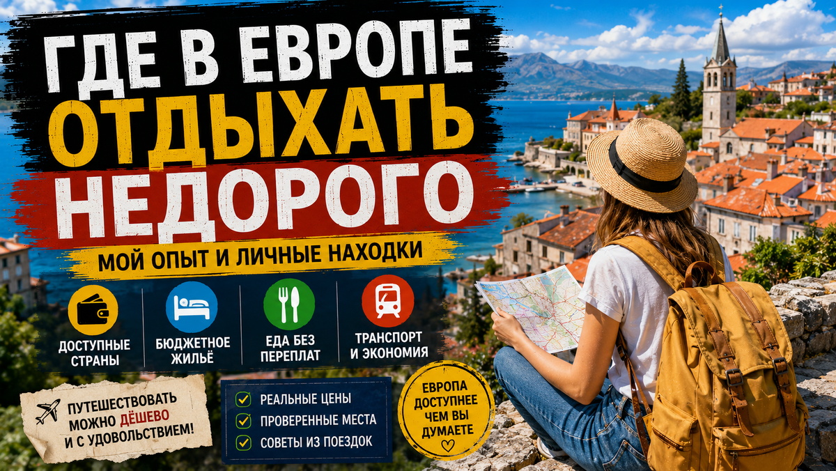 Где в Европе можно отдыхать недорого: страны, которые приятно удивили мой кошелёк