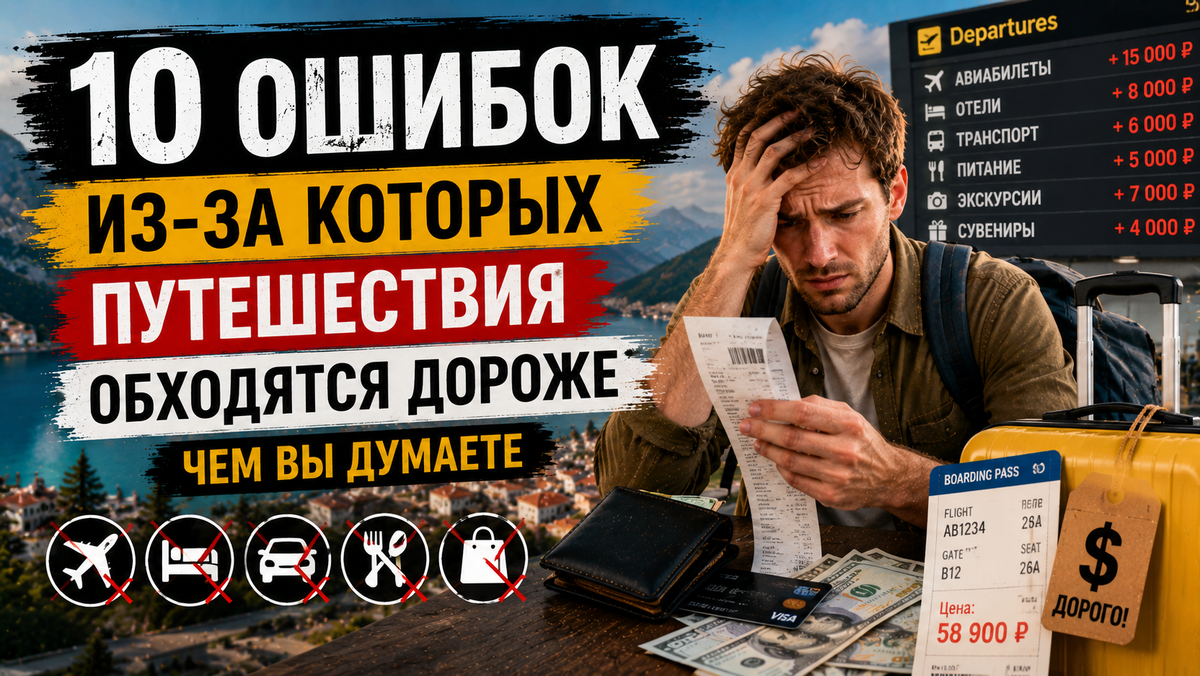 10 ошибок, из-за которых путешествия обходятся намного дороже: на некоторые из них я потратил десятки тысяч рублей
