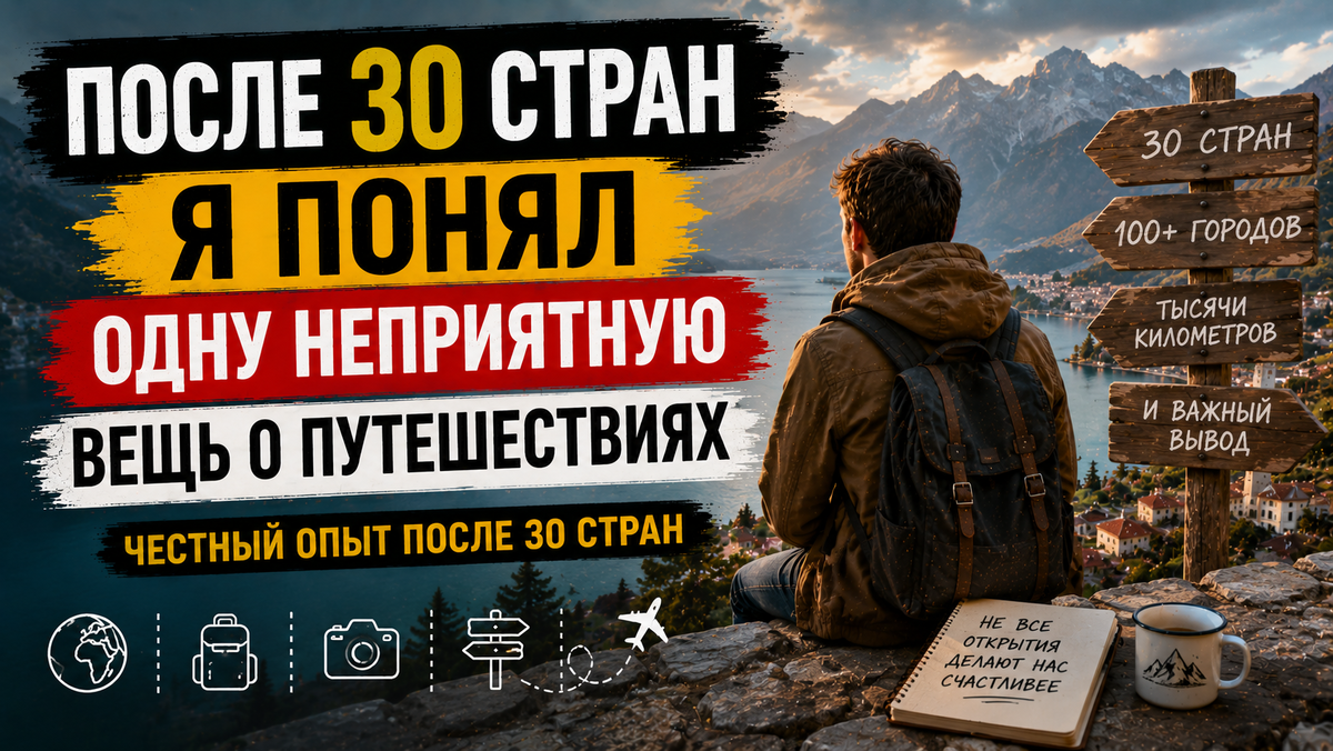 После 30 стран я понял одну неприятную вещь о путешествиях