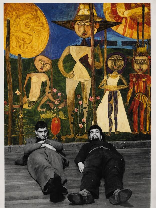 Фриденсрайх Хундертвассер перед открытием своей выставки. Париж, 1954. Визуальная концепция: Глазами, влюблёнными в мир