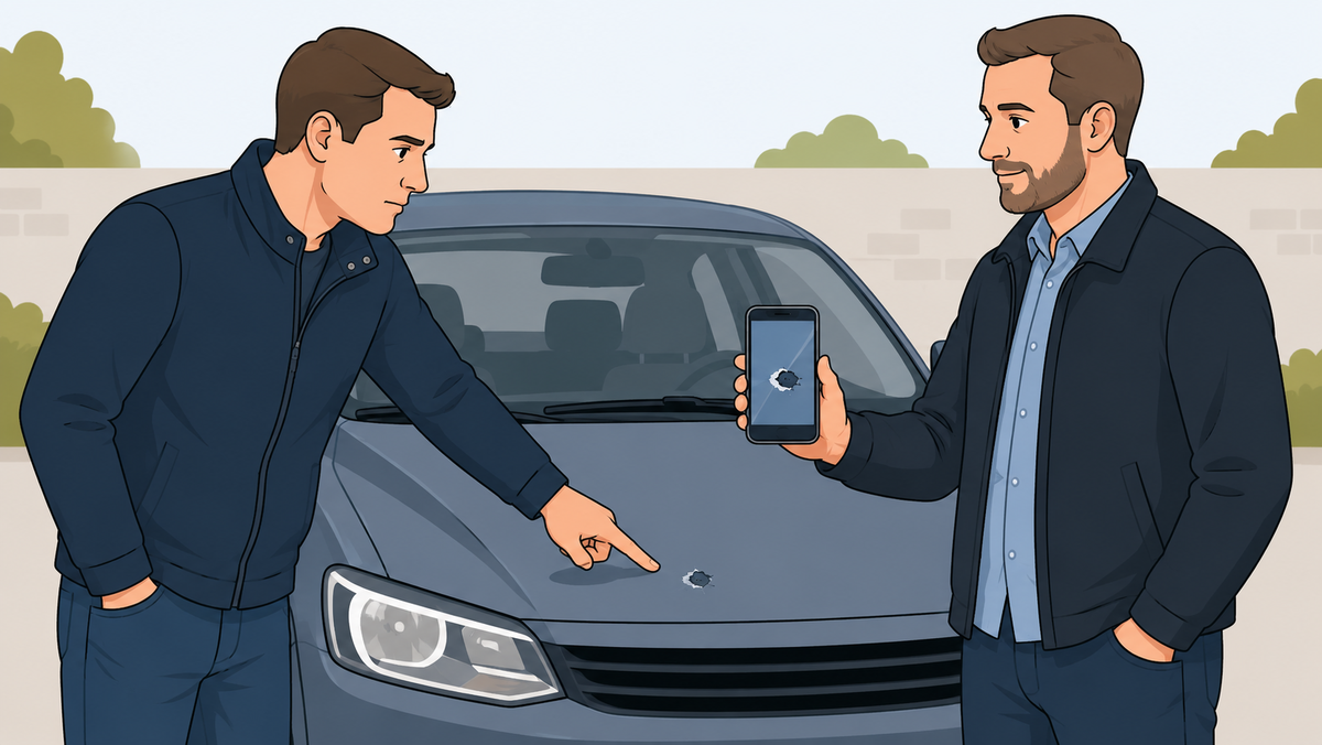 Продавал машину, покупатель начал сбивать цену на ходу, а фото и простой список дефектов спасли сделку