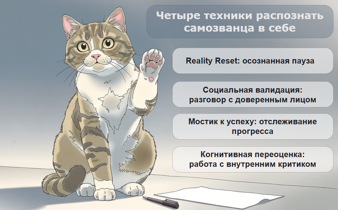 Четыре техники распознать самозванца в себе. Авторское изображение