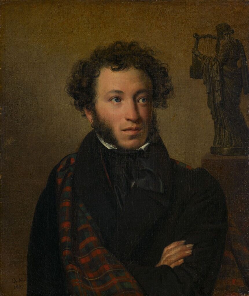  Третьяковская галерея . Кипренский Орест (1782-1836)Портрет поэта А.С. Пушкина1827. 