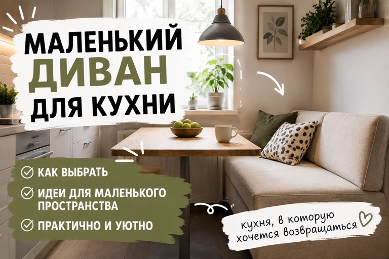 Маленький диван на кухню со спальным местом