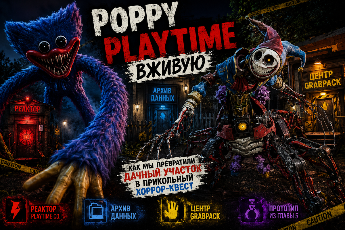 квест Poppy Playtime вживую от ведущего для подростков Султанова Алмаза