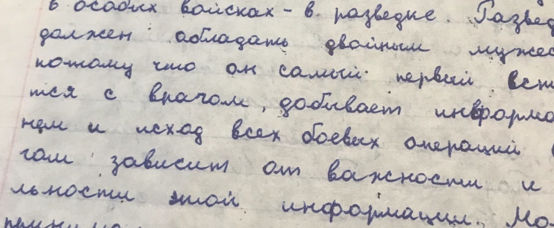 Отрывок из сочинения.