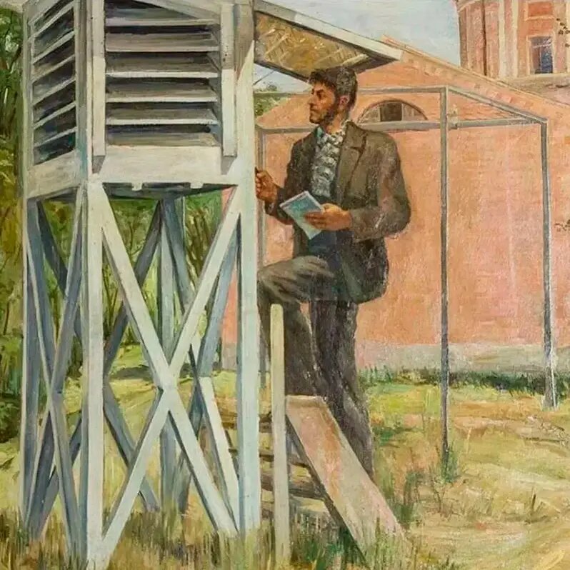 Сталин в Тифлисской обсерватории (иллюстрация)