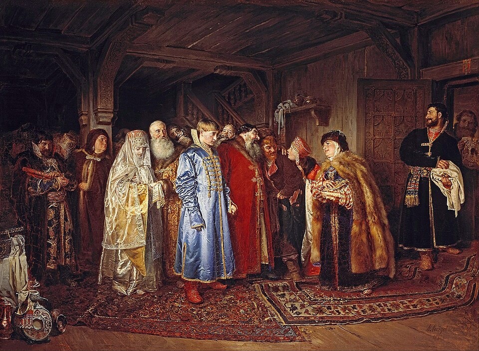 Боярская свадьба.  Художник  К. В.Лебедев. 1883 г.
