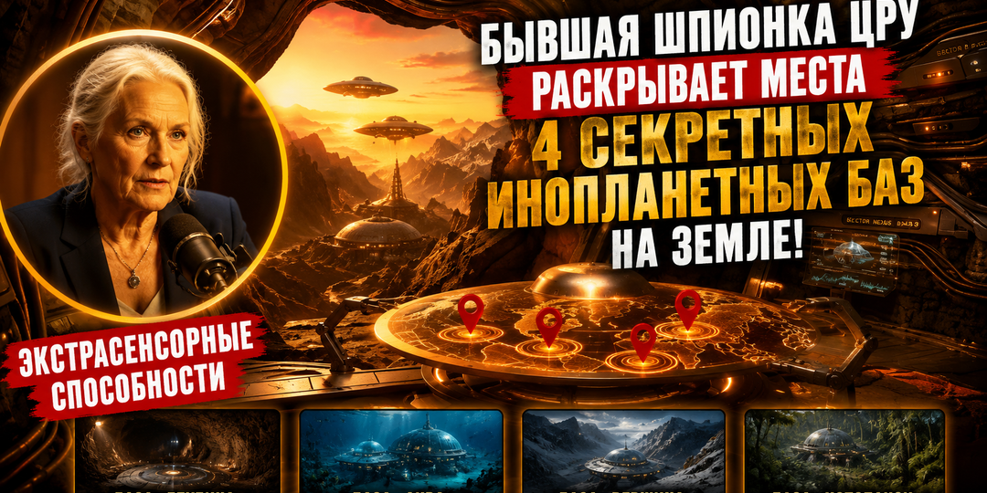 Бывшая шпионка ЦРУ с экстрасенсорными способностями раскрывает местонахождение четырёх секретных инопланетных баз на Земле