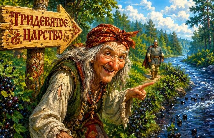 Перекрёсток, тридевятое царство и река Смородина: что скрывает география русских народных сказок? Обложка © ChatGPT