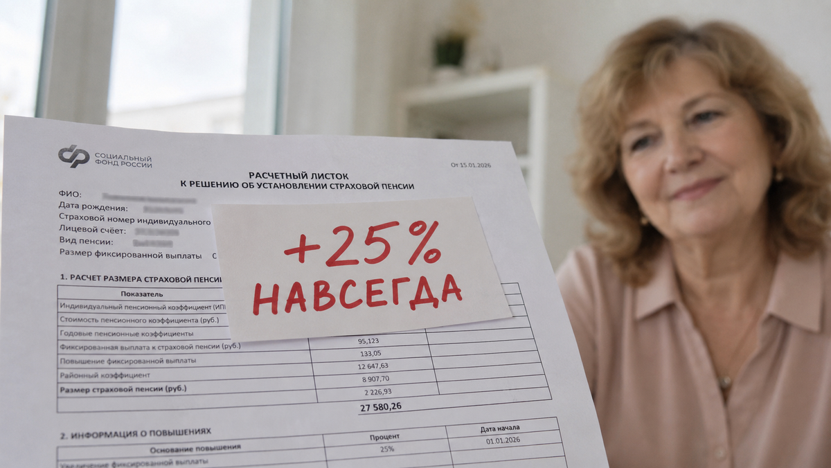 За три года отсрочки пенсия Валентины выросла почти на четверть. Это законный премиальный коэффициент, а не ошибка в СФР.