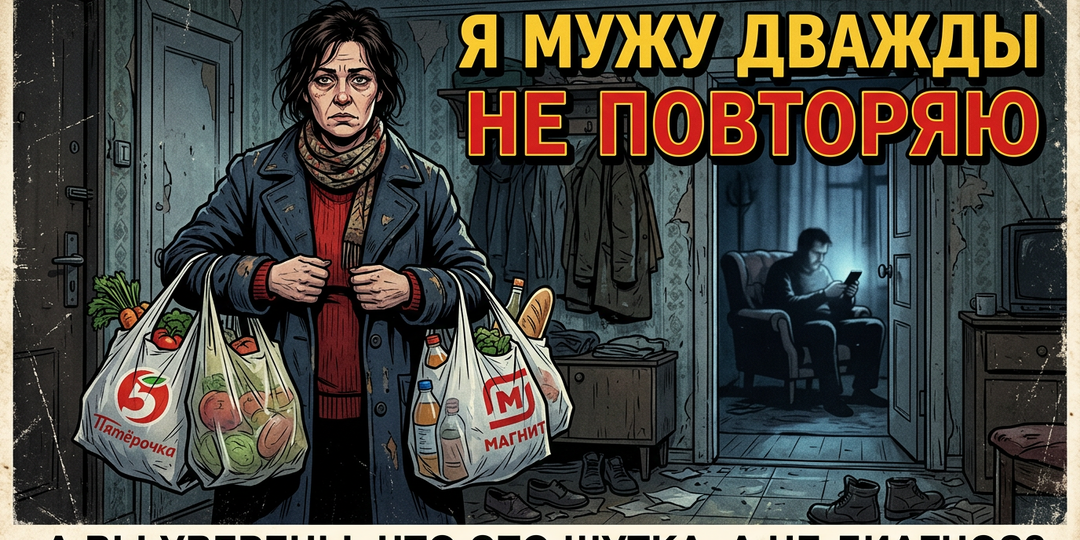 Я мужу дважды не повторяю. А вы уверены, что это шутка, а не диагноз