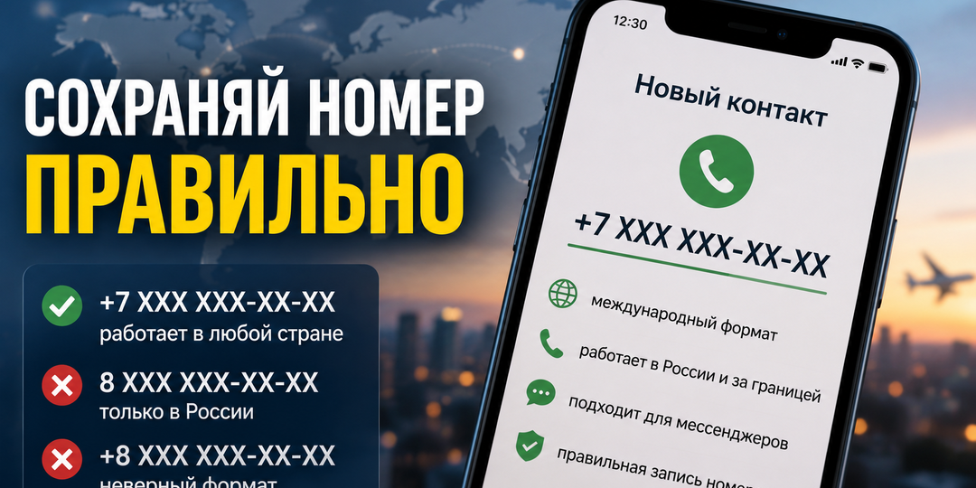 Чем отличается +7 от 8 в номере телефона и как сохранять номера